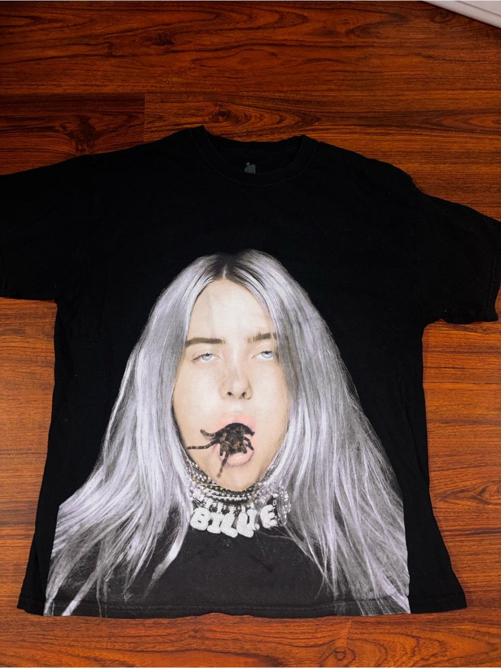 Black Women’s Graphic Tee with Silver-Gray Hair Portrait